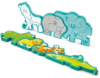 Hape Puzzle Alphabet und Tierparade - Holzspielzeug für Kinder