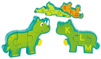 Hape Puzzle Alphabet und Tierparade - Holzspielzeug für Kinder-3