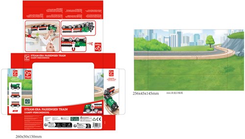 Hape stoom passagierstrein houten speelgoed treinset accessoire-3