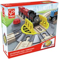 Hape Eisenbahn Drehscheibe - verstellbares Holzzubehör für Züge-2