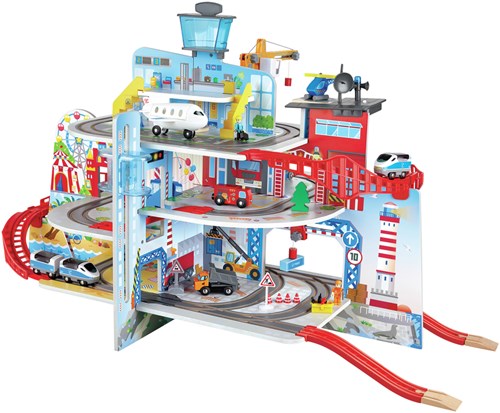 Hape Eisenbahnset Grand city - Holzspielzeug Zugstrecke