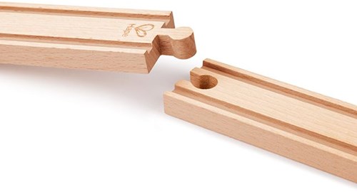 Hape houten treinrails lange rechte rails 4 stuks speelgoed