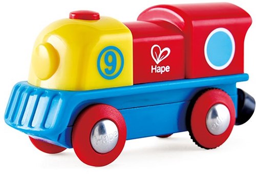 Hape starke Lokomotive Holzeisenbahn batteriebetriebenes Spielzeug