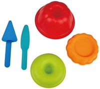 Hape zandvormpjes Baker's Trio strand speelgoed kleurrijk kunststof-2