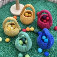 Cosy Filztaschen Lernspielzeug Kugel Set 5 Stück Multicolor-2