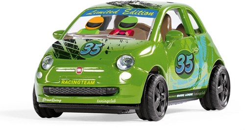 Siku speelgoedauto Fiat 500 Adventure groen met stickers en openende deuren