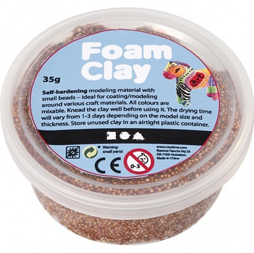 Foam Clay Modelliermasse dunkelbraun 35g - selbsthärtende Knete