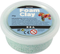 Foam Clay Glitzer hellgrüne Modelliermasse 35g - kreatives Spielzeug