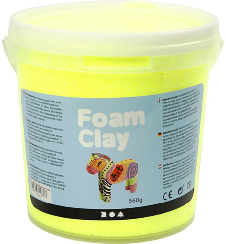 Foam Clay boetseerklei neon geel 560gr - creatief speelgoed