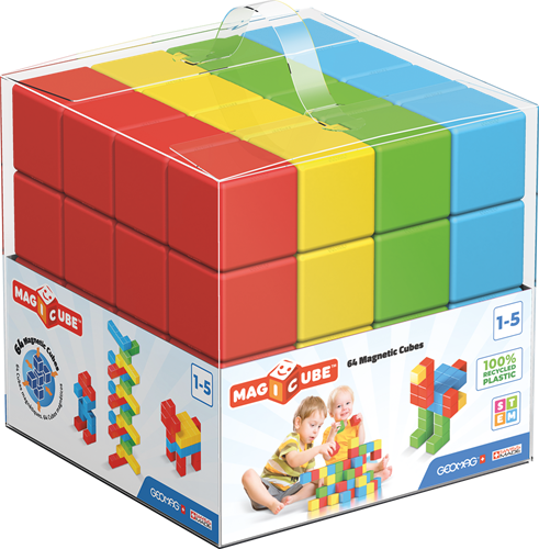 Geomag magnetisches Konstruktionsspielzeug Magicube Green Line 64 Stück