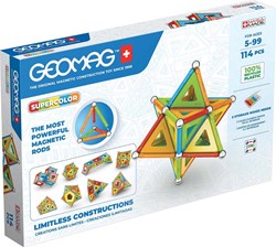 Geomag magnetisches Bauspielzeug Supercolor Panels recycelt 114 Stück