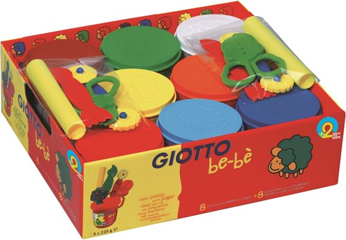 Giotto Be-Bè modelleerklei Schoolbox incl. accessoires - 8 x 220 gram.jpg