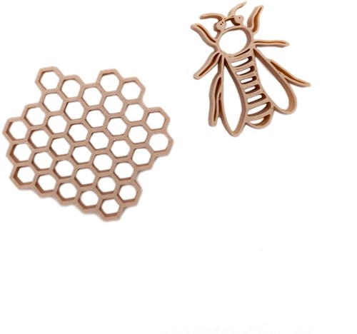 Grennn Bienen- und Honigwaben-Ausstecher Spielzeug Lernspielzeug Honigwabe
