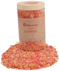 Grennn Spielreis pink flower mix 250 Gramm sensorisches Spielzeug