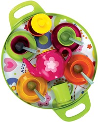 Gowi speelgoed theeset dienblad roze - afternoon tea speelset