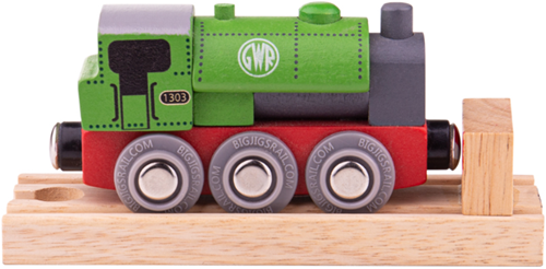 BigJigs Holzeisenbahn GWR Saddle Engine - Spielzeugzug für Kinder