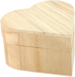 Playwood houten opbergbox hartvorm 10cm decoratie