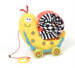 Dolce Toys toys Klassische Ziehfigur Aktivität Kuscheltier Schnecke Semmy - 21 cm