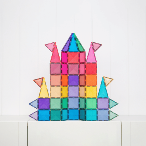 Connetix magnetisch speelgoed glitter kasteel set 48 stuks bouwplezier-2
