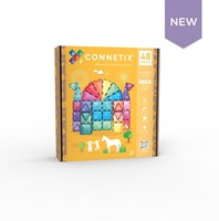 Connetix magnetisch speelgoed glitter kasteel set 48 stuks bouwplezier