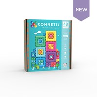 Connetix magnetisch bouwspeelgoed Bright Portal Pack 48 stuks - kleurrijke magnetische tegels