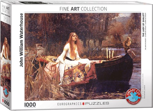 Eurographics puzzel kunst Waterhouse The Lady of Shalott 1000 stukjes-2