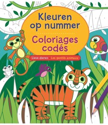 Deltas kleurboek op nummer lieve dieren kleurplezier kinderen