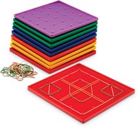 Learning Resources educatief speelgoed 5 x 5 pin geoboards set van 10