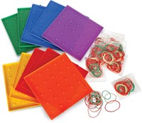 Learning Resources educatief speelgoed 5 x 5 pin geoboards set van 10-2