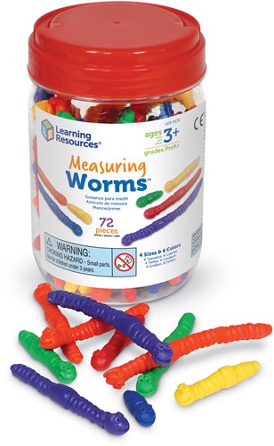 Learning Resources Lernspielzeug Messwürmer Set 72 Stück mehrfarbig