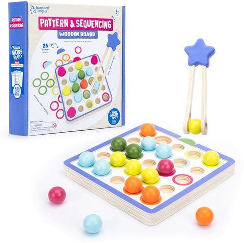 Learning Resources Holzspielzeug Muster und Reihenfolge Lernbrett für Kinder