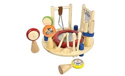 I'm Toy Holz Musikcenter - Musikinstrumenten-Set für Kinder - bunt und rund