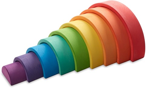 Ocamora Regenbogen Spielzeug Set - pädagogisches Holzspielzeug 9-teilig