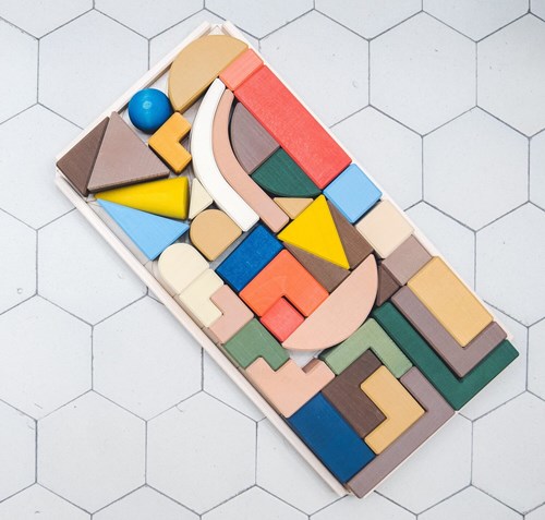 Raduga Grez Blue over Multicolored Building Blocks-3