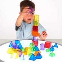 TickiT doorschijnende geometrische vormen educatief speelgoed - 36 stuks-3
