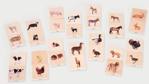 TickiT Holz Memoryspiel Haustierfamilien - Lernspielzeug für Kinder