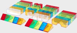 TickiT transparente Bausteine - buntes Spielzeug - 50 Stück
