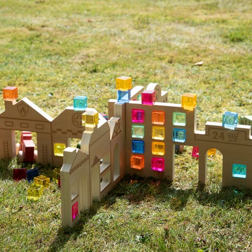 TickiT educatief speelgoed Gem Cubes - 50 stuks kleurrijk acryl-3