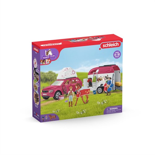 Schleich Horse Club speelgoedset avontuur met auto en paardentrailer - 42535-2