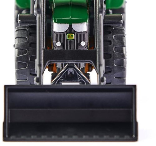 Siku tractor John Deere speelgoed met voorlader groen metaal rubber banden-3