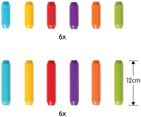 Smartmax Magnetisches Bauset - 6 kurze und 6 lange Stäbe - Erweiterung-3