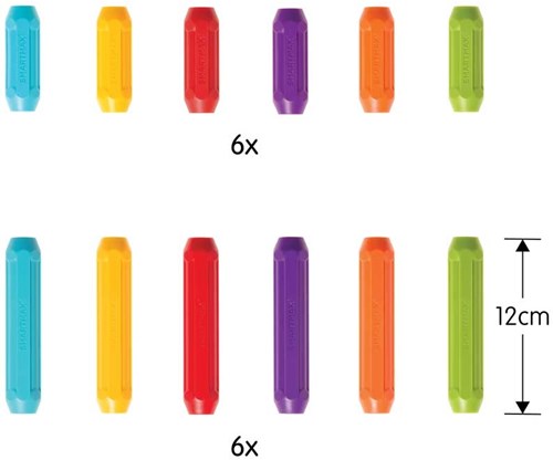 Smartmax Magnetisches Bauset - 6 kurze und 6 lange Stäbe - Erweiterung-3