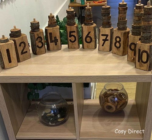 Cosy Zählspiel Baumringe Lernspielzeug Set mit 10 Ringen-2