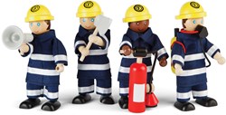 Tidlo houten brandweermannen set met accessoires voor fantasierijk spel