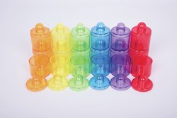 TickiT transparante kleurpotjes set - creatief speelgoed 18-delig