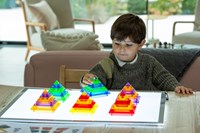 TickiT bouwspeelgoed piramide stapelset - transparant kleuren-2