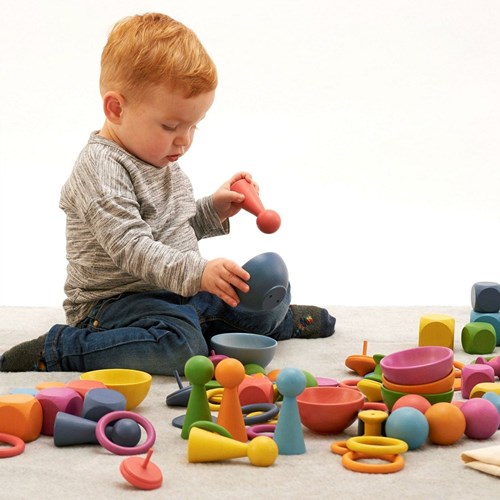 TickiT houten speelgoed regenboog figuren - kleurrijk leerzaam spel-2