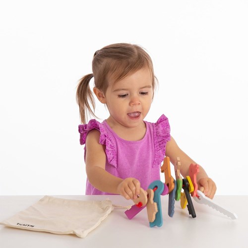 TickiT houten regenboog sleutels educatief speelgoed - motoriek-3