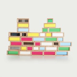 TickiT Regenboog bouwstenen houten speelgoed - 36 stuks