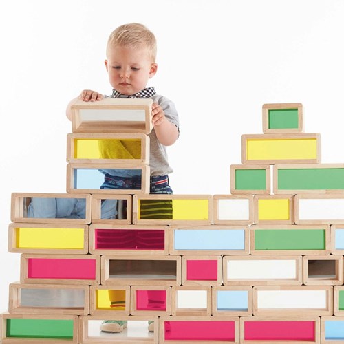 TickiT Regenboog bouwstenen houten speelgoed - 36 stuks-2